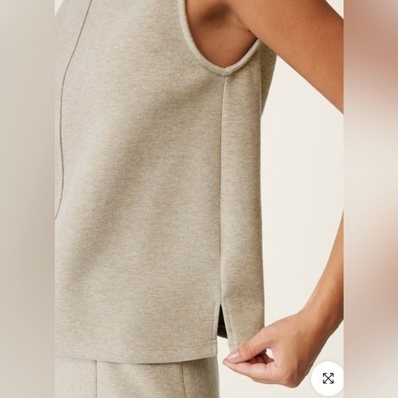 OGL FuzzLuxe Turtle Neck Split Hem Top heather Grey size small NWT - Picture 4 of 12